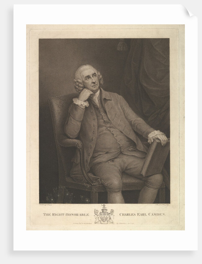 The Right Honorable Charles Pratt, 1st Earl Camden, Lord Chancellor, 1795 by Francesco Bartolozzi