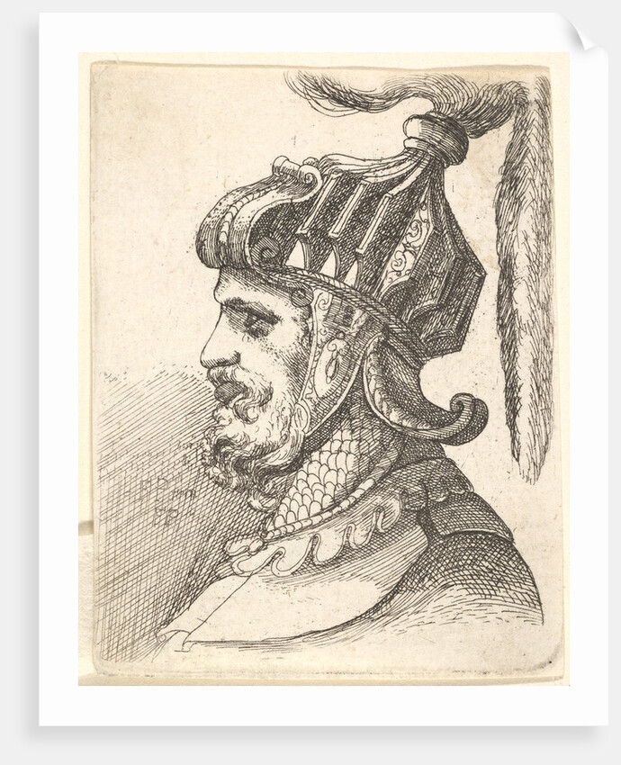 Helmeted head, 1662-78 by Francis Place