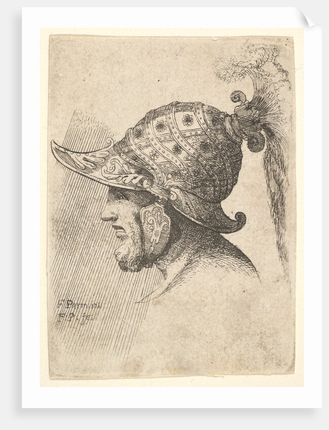 Helmeted head, 1662-78 by Francis Place