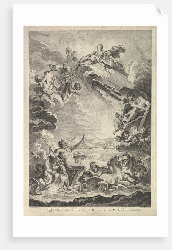Neptune apaisant la tempête, 18th century by Francois-Antoine Aveline