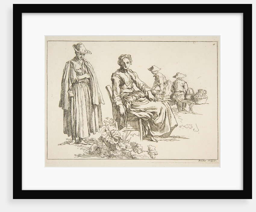 Sheet of Sketches, 1753 by Francois Boucher