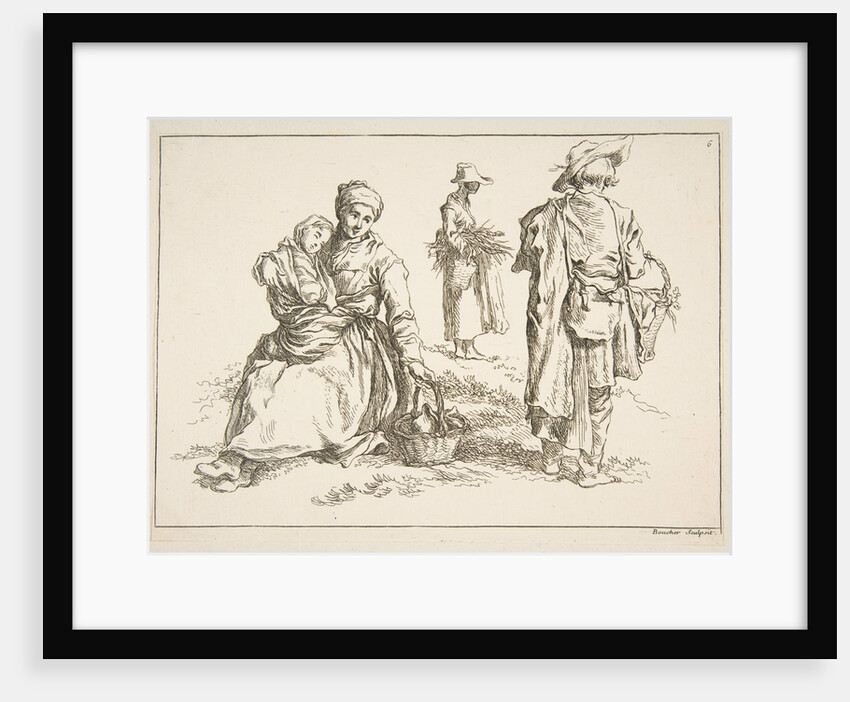 Sheet of Sketches, 1753 by Francois Boucher