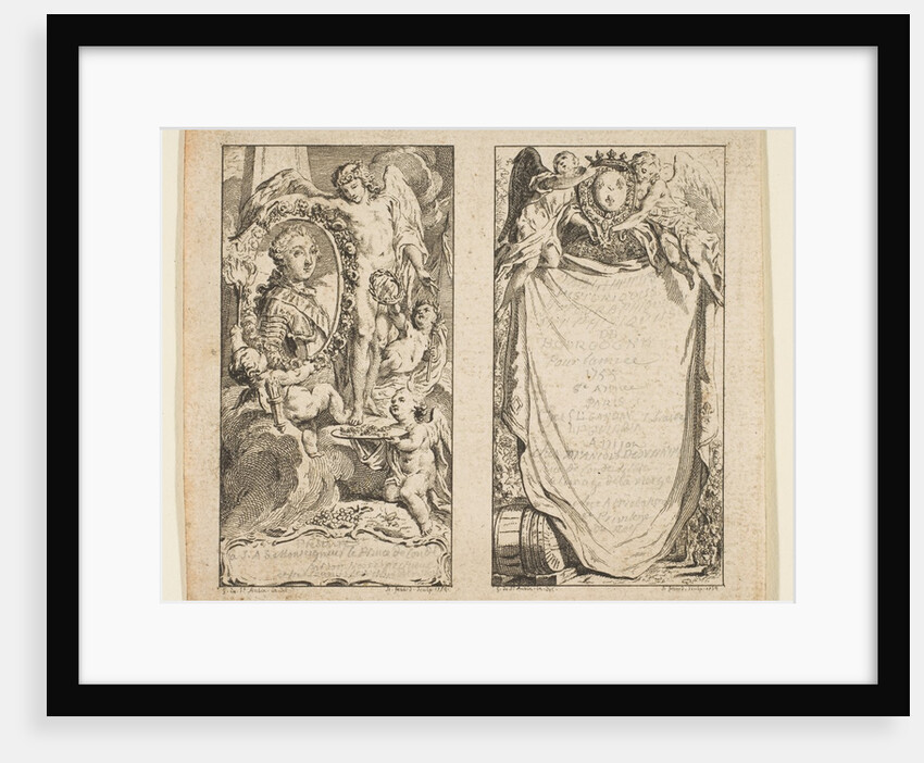 Vignettes pour les 'Tablettes historiques, topographiques et physiques de Bourgogne', 1755 by Etienne Fessard