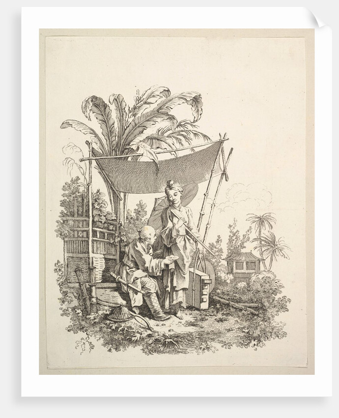 Woman Showing Curiosities to Soldier, ca. 1742 by Gabriel Huquier