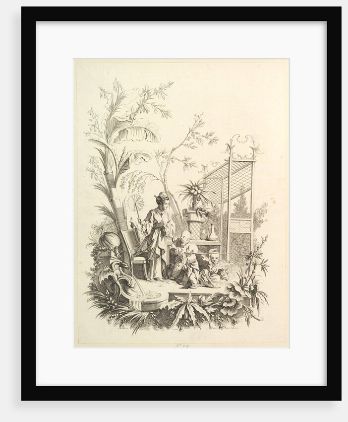 Chinoiserie with Figures in a Landscape, 18th century by Gabriel Huquier