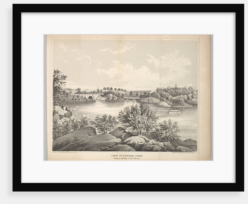 View in Central Park with Balcony Bridge and Oak Bridge, 1861 by George Hayward