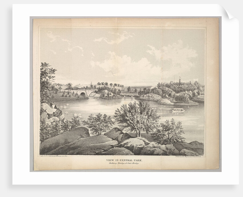 View in Central Park with Balcony Bridge and Oak Bridge, 1861 by George Hayward
