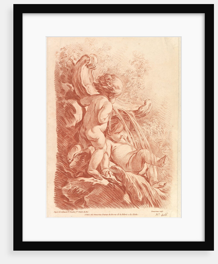 Fountain with Two Cupids, ca. 1773 by Gilles Demarteau