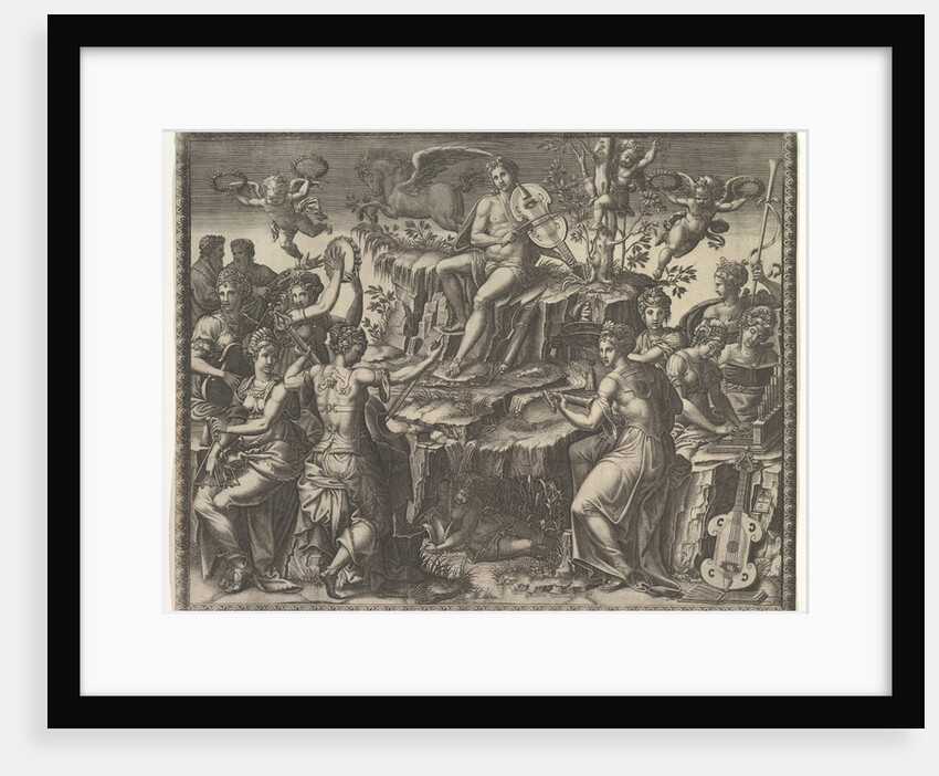Apollo and the Muses, ca. 1557 by Giorgio Ghisi