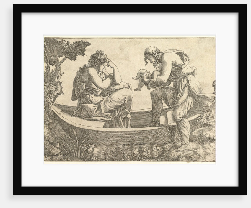 Danae and the infant Perseus cast out to sea by Acrisius, 1543 by Giorgio Ghisi