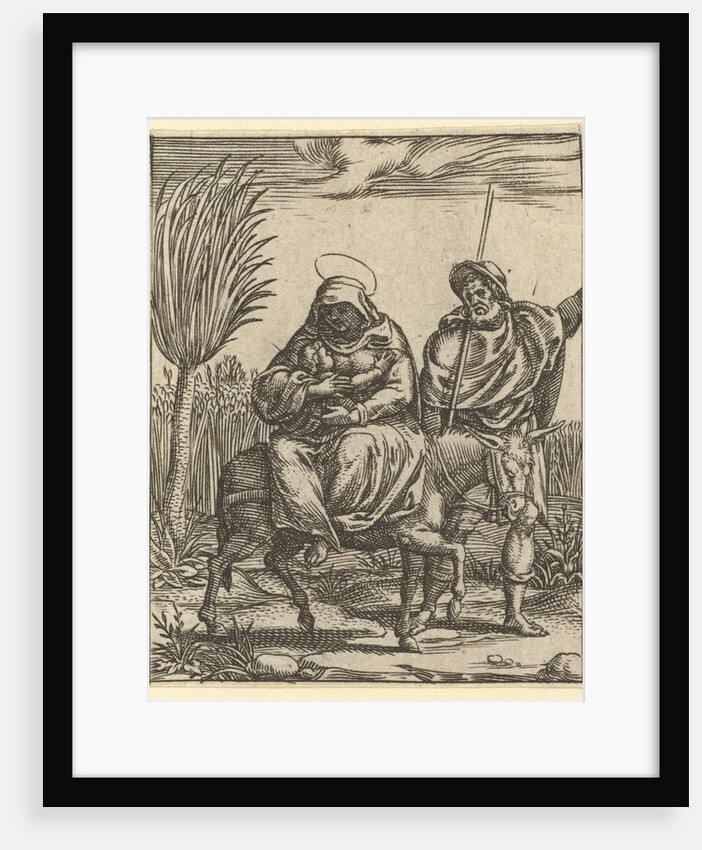 The Virgin of Sorrows: The Flight into Egypt; one of nine surrounding compartments from…, by 1575 by Giorgio Ghisi