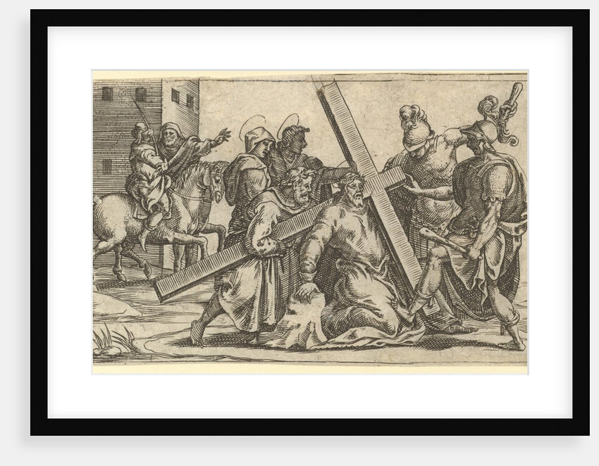 The Virgin of Sorrows: Christ Bearing the Cross; one of nine surrounding compartments f…, by 1575 by Giorgio Ghisi