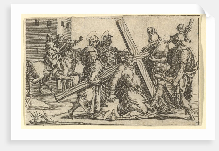 The Virgin of Sorrows: Christ Bearing the Cross; one of nine surrounding compartments f…, by 1575 by Giorgio Ghisi