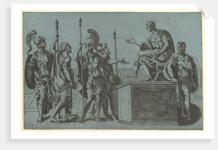 Roman Soldiers Before an Emperor, before 1540 by Giorgio Ghisi
