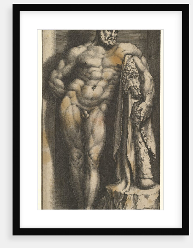The Farnese Hercules, late 1570s by Giorgio Ghisi