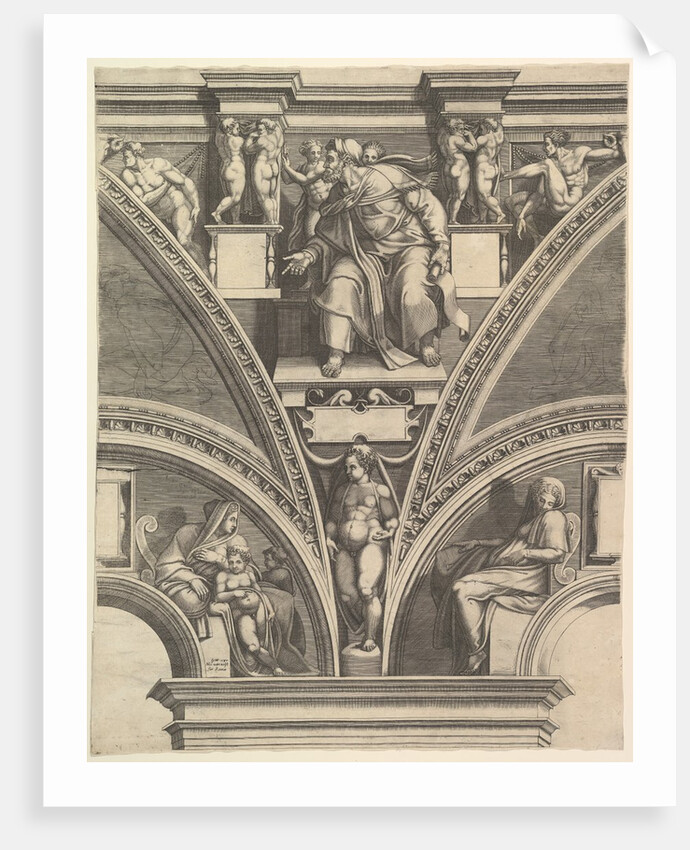 The Prophet Ezekiel; from the series of Prophets and Sibyls in the Sistine Chapel , 1570-75 by Giorgio Ghisi