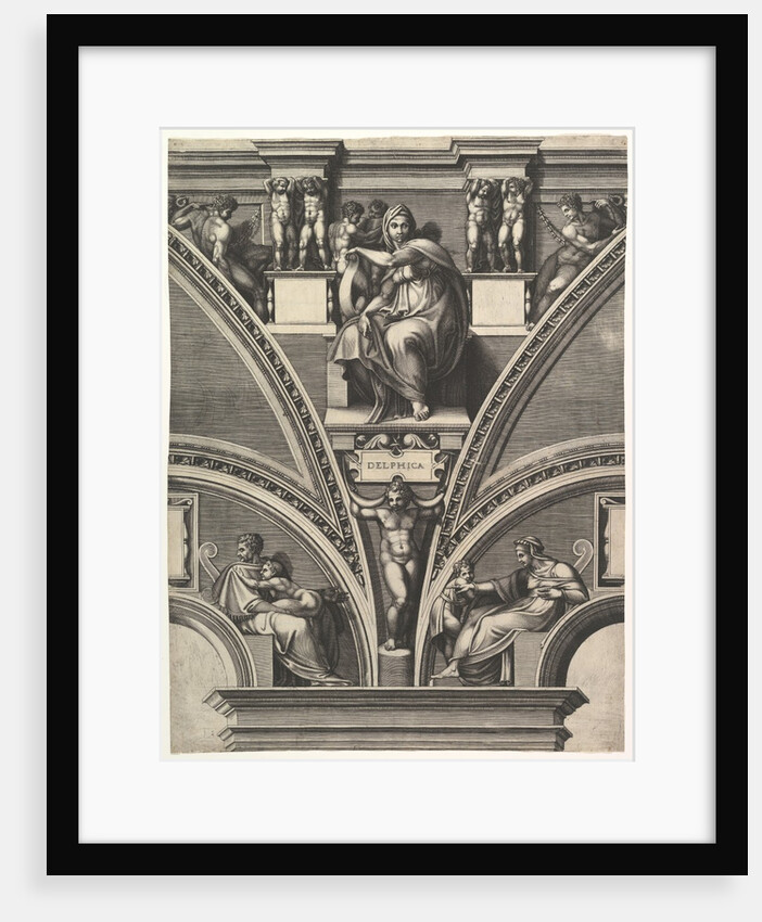 The Delphic Sibyl; from the series of Prophets and Sibyls in the Sistine Chapel, 1570-75 by Giorgio Ghisi