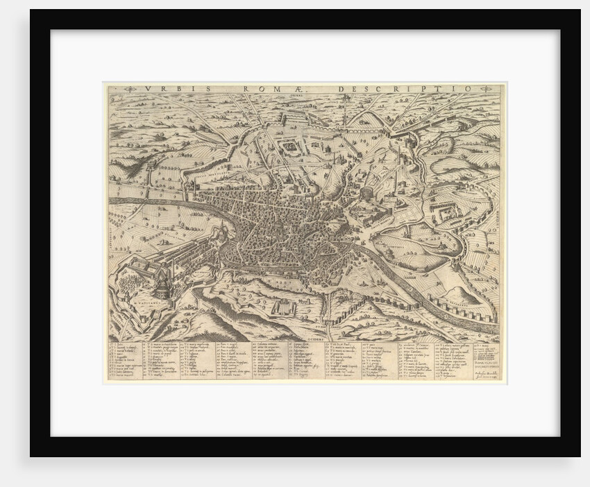 Speculum Romanae Magnificentiae: View of Modern Rome from the West, 1590 by Giovanni Ambrogio Brambilla