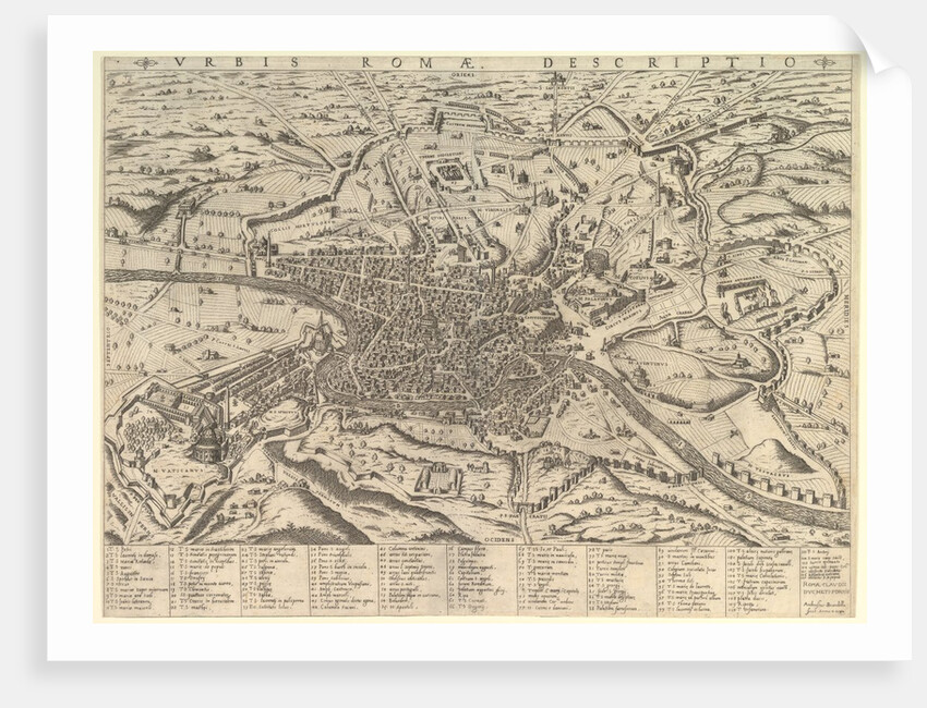 Speculum Romanae Magnificentiae: View of Modern Rome from the West, 1590 by Giovanni Ambrogio Brambilla