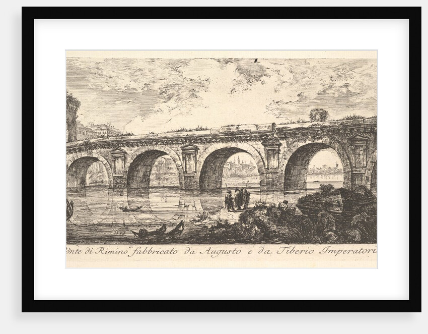 Plate 16: The Bridge at Rimini built by the Emperors Augustus and Tiberiu by Giovanni Battista Piranesi