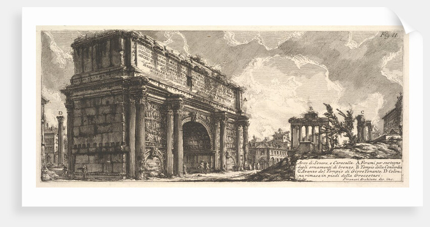 The Arch of Septimius Severus, ca. 1756 by Giovanni Battista Piranesi