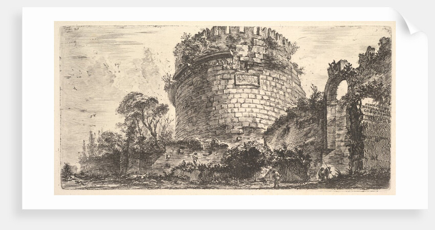 Plate 20: Tomb of Caecilia Metella called the Capo di Bov by Giovanni Battista Piranesi