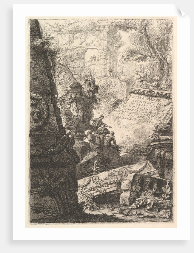 Frontispiece: Prima Parte di Architetture,e Prospettive, Rome, ca. 1750 by Giovanni Battista Piranesi