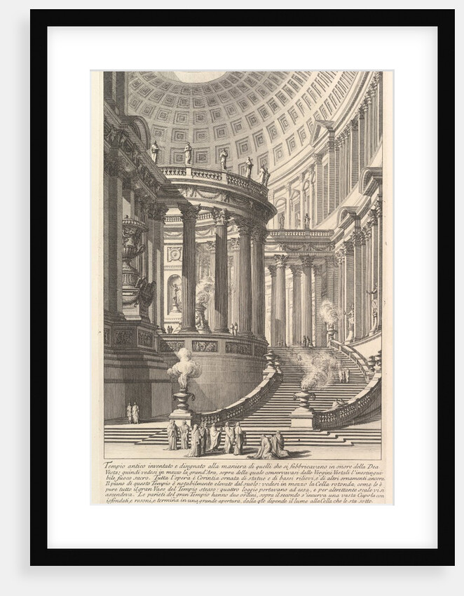 Imaginery ancient temple designed in the style of those built in honor of the Goddess …, ca. 1750 by Giovanni Battista Piranesi