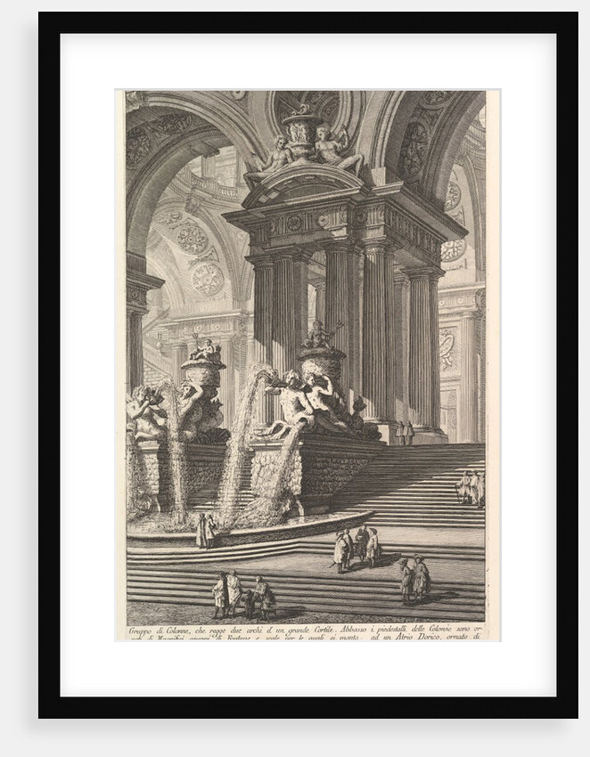 Group of columns which support two arches of a great courtyard . . by Giovanni Battista Piranesi