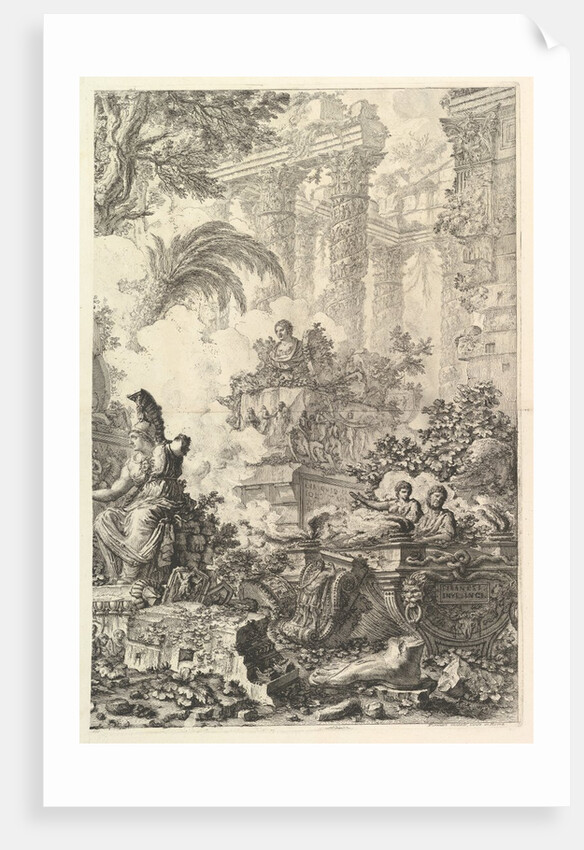 Frontispiece, with Statue of Minerva, ca. 1748 by Giovanni Battista Piranesi
