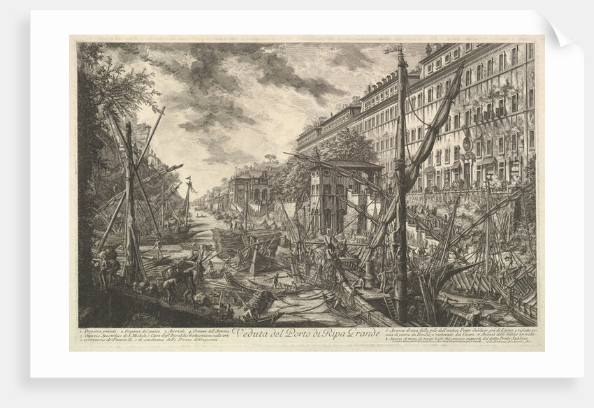 View of the Port of Ripa Grande, from Vedute di Roma, ca. 1753 by Giovanni Battista Piranesi