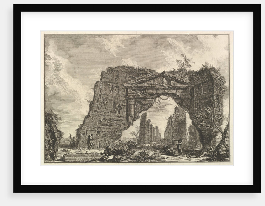 Remains of a covered portico, or a cryptoportiucus, in a villa of Domitian, five miles…, ca. 1766 by Giovanni Battista Piranesi