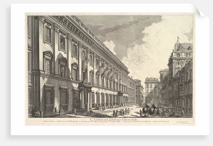 View of the Palazzo Odeschali, from Vedute di Roma, ca. 1753 by Giovanni Battista Piranesi
