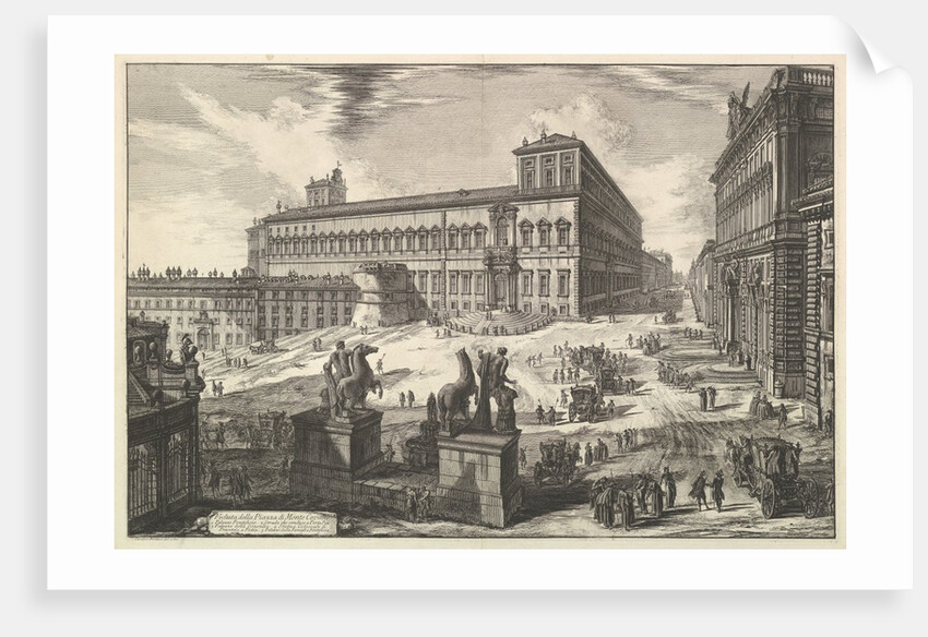 View of the Piazza di monte Cavallo, from Vedute di Roma, ca. 1773 by Giovanni Battista Piranesi