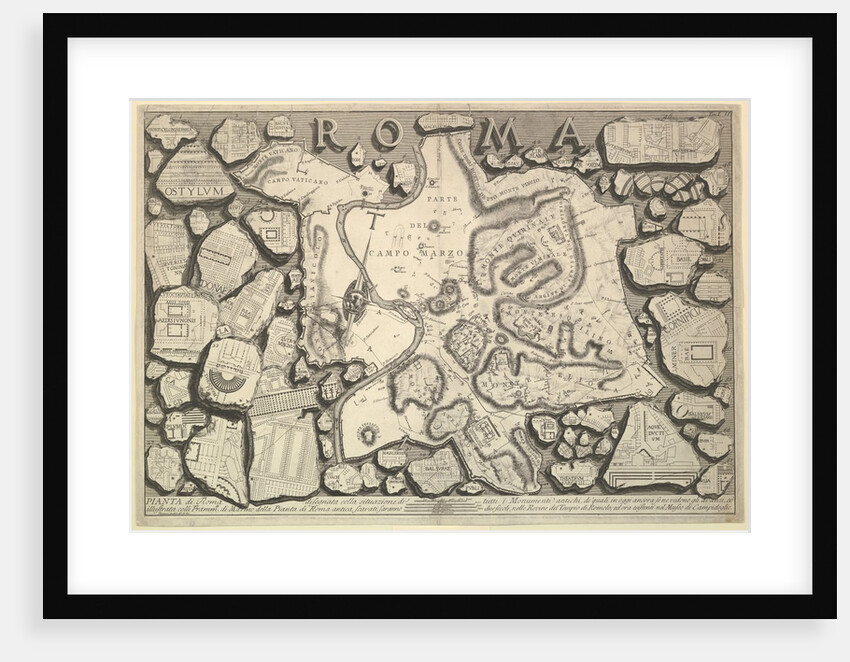 Plan of Rome…, from Le Antichità Romane, ca. 1756 by Giovanni Battista Piranesi