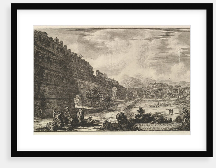 Veduta degli avanzi del Castro Pretorio nella Villa Adriana a Tivol by Giovanni Battista Piranesi