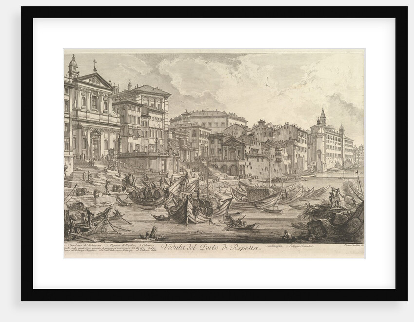 The smaller harbor, called the Porto di Ripetta, ca. 1753 by Giovanni Battista Piranesi