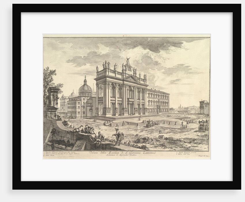 S. Giovanni in Laterano, main façade, with Palace and Scala Santa on the righ by Giovanni Battista Piranesi