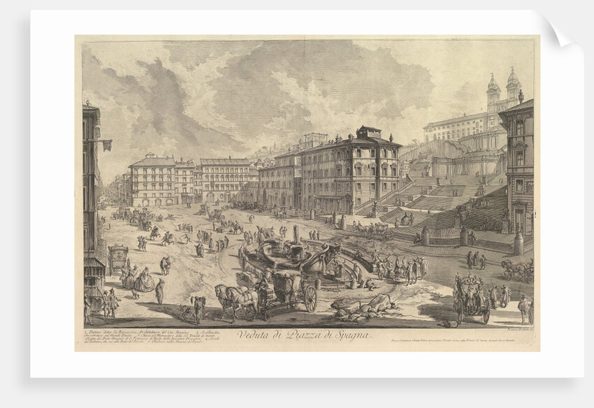 The Piazza di Spagna, ca. 1750 by Giovanni Battista Piranesi