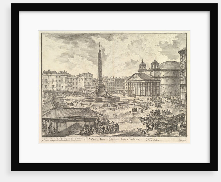 The Piazza della Rotonda, with the Pantheon and Obelis by Giovanni Battista Piranesi