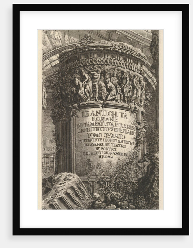 Title page: volume IV, 'The Antiquities of Rome by Giambatista Piranesi, Venetian Architec…, 1756 by Giovanni Battista Piranesi