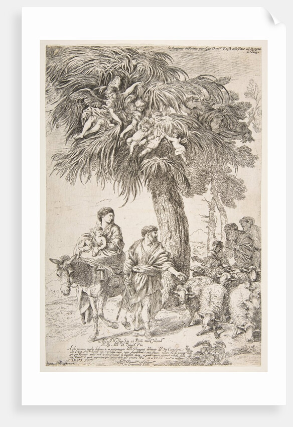 The Holy Family on their flight into Egypt, ca. 1647 by Giovanni Benedetto Castiglione