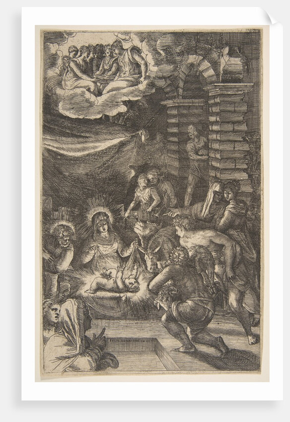 Adoration, ca. 1550-65 by Giulio Bonasone