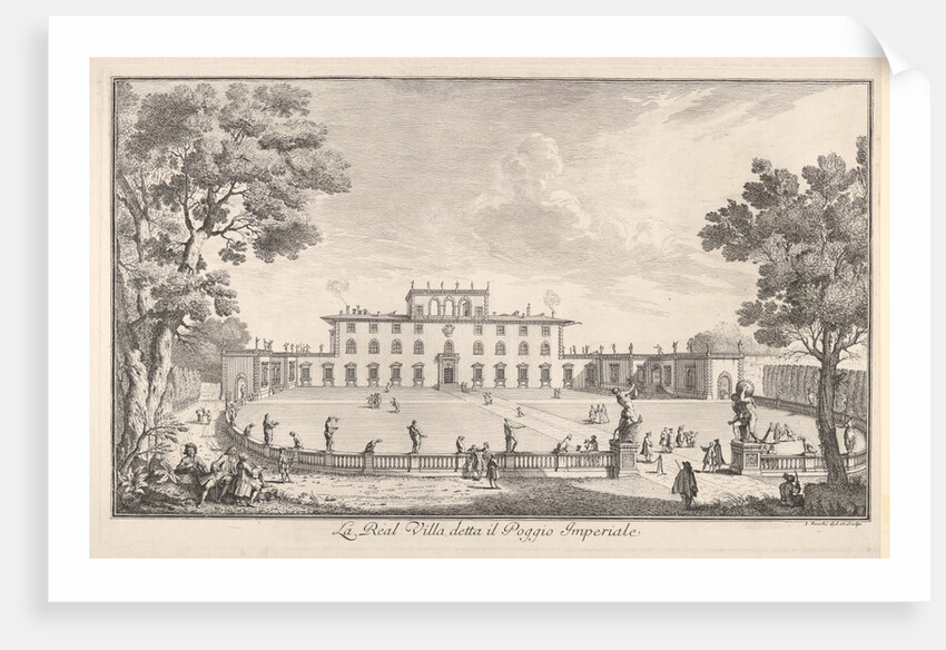 The Royal Villa called il Poggio Imperiale, view…, 1744 by Giuseppe Zocchi