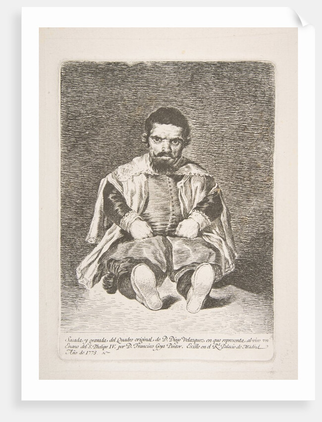 A dwarf known as 'El Primo' after Diego Velázquez, 1778 by Francisco Goya