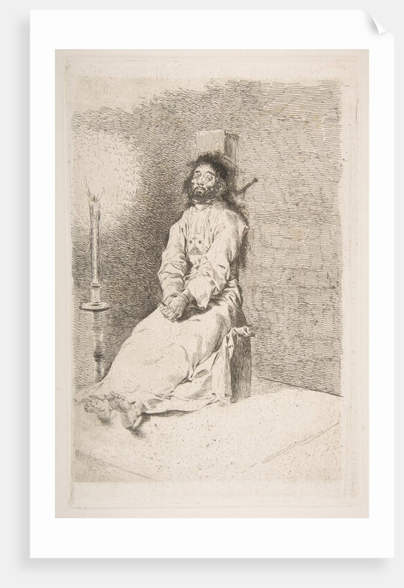 The garroted man, 1778-80 by Francisco Goya