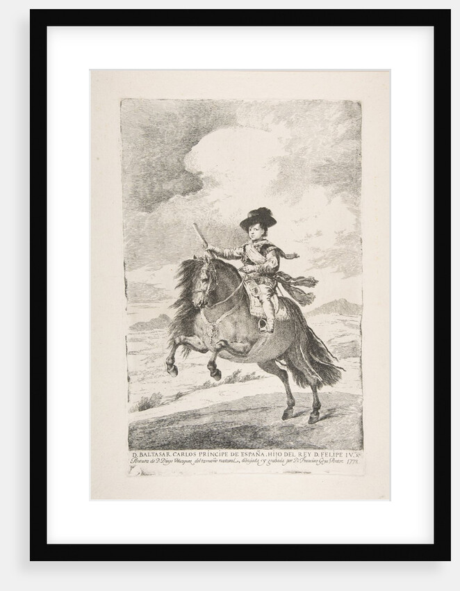 Balthasar Carlos, Prince of Spain and Son of Philip I by Francisco Goya