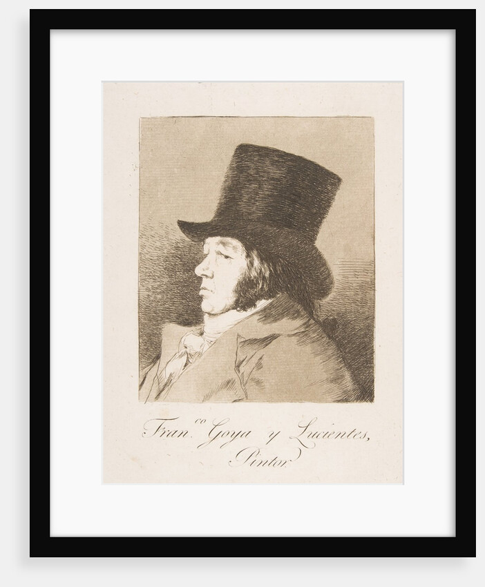Plate 1 from 'Los Caprichos': Self-portrait of Goya, 1799 by Francisco Goya
