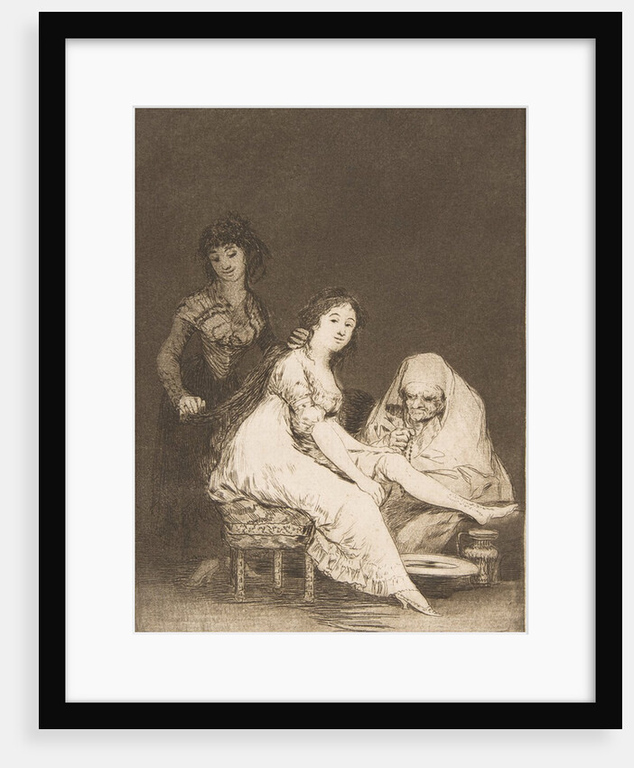 Plate 31 from 'Los Caprichos': She prays for her, 1799 by Francisco Goya