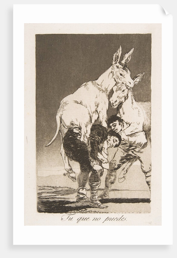 Plate 42 from 'Los Caprichos': Thou who canst not, 1799 by Francisco Goya